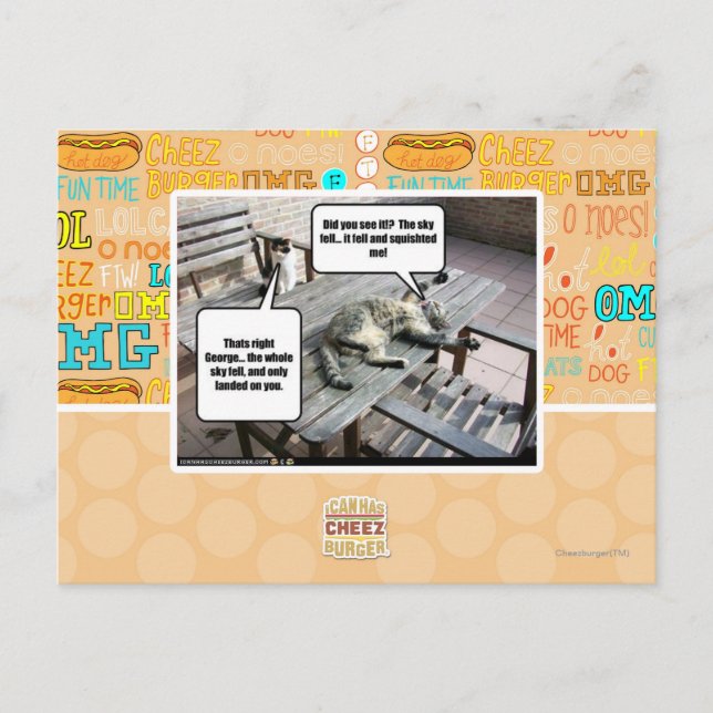 Carte Postale Ciel est en train de tomber (Devant)