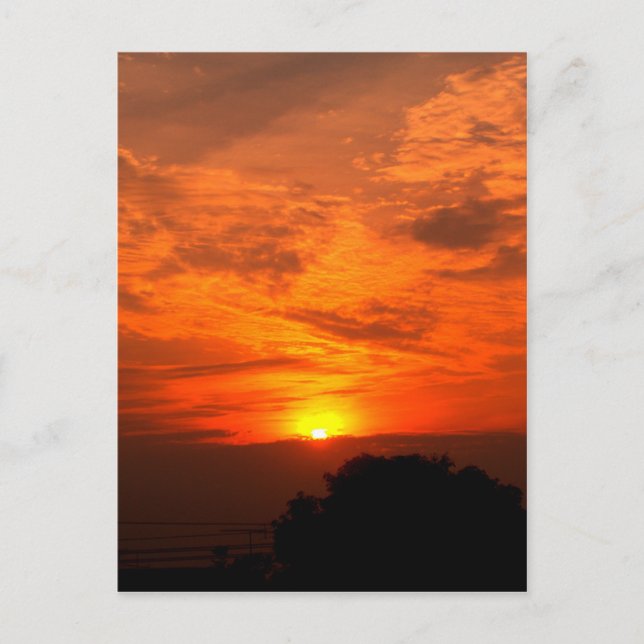 Carte Postale ciel et nuage / coucher du soleil (Devant)