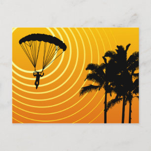 Carte Postale ciel haute parachutisme