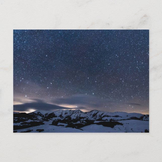 Carte Postale Ciel nocturne aspergé d'étoiles, Butte crêponnée,  (Devant)