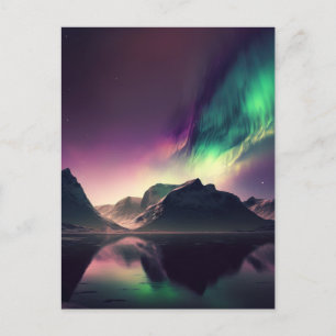 Carte Postale Ciel nocturne aurora