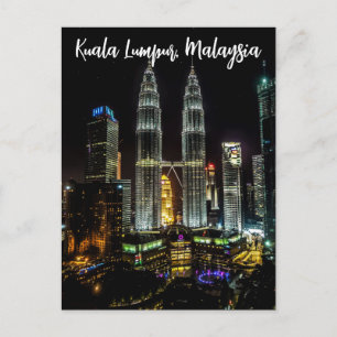 Carte Postale Ciel nocturne de Kuala Lumpur