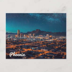 Carte Postale Ciel nocturne de la ligne d'horizon de Phoenix Ari