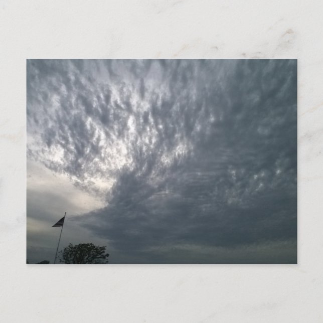 Carte Postale Ciel OKlahoma avec drapeau (Devant)