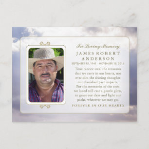 Carte Postale Ciel paisible en mémoire Sympathie Merci PostCard