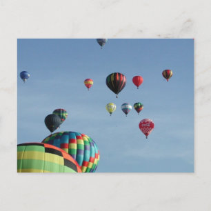 Carte Postale Ciel plein de montgolfières
