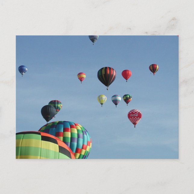 Carte Postale Ciel plein de montgolfières (Devant)