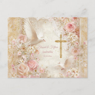 Carte Postale Ciel Rose & Or Quince, sur mesure
