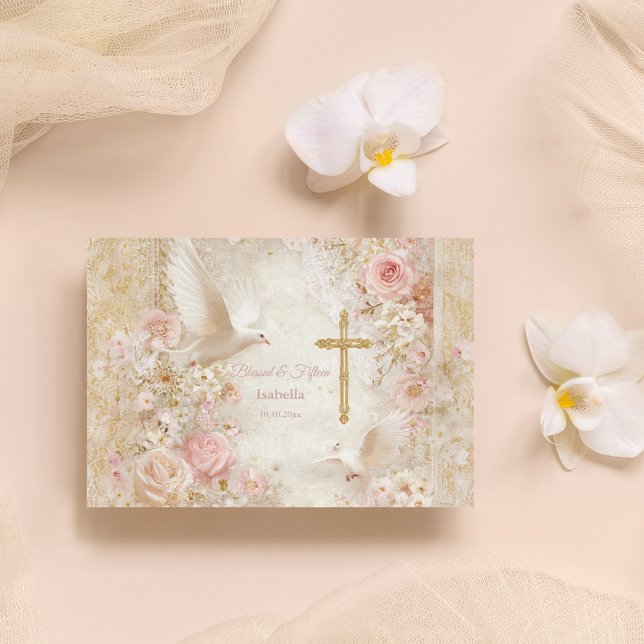 Carte Postale Ciel Rose & Or Quince, sur mesure (Créateur téléchargé)