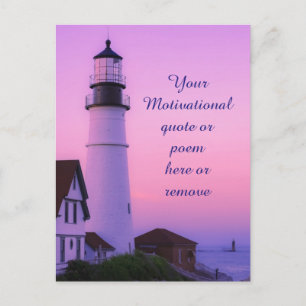 Carte Postale Ciel rose phare