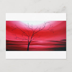 Carte Postale Ciel rouge arbre Abstrait