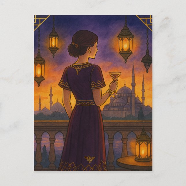 Carte Postale Cieux Safran, Nuits de Saphir (Devant)