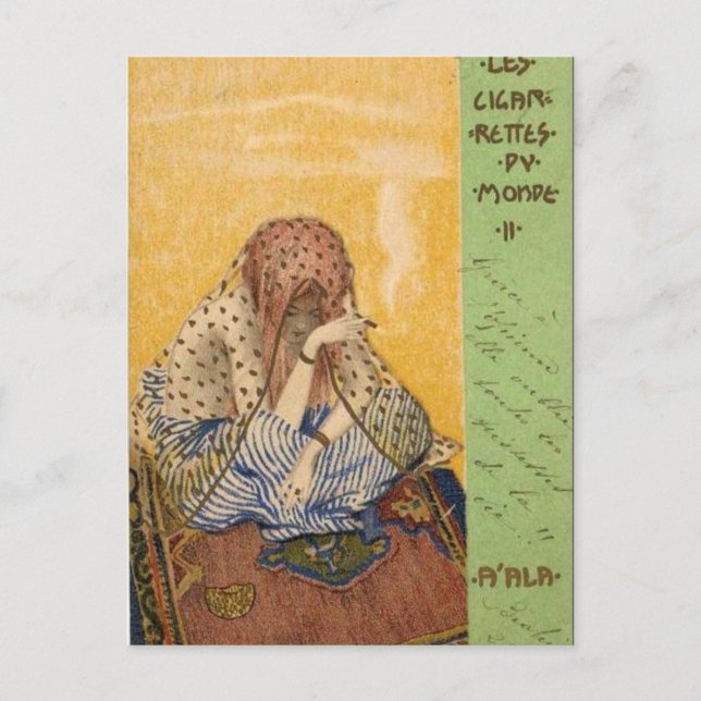 Carte Postale Cigarettes du monde par Raphael Kirchner (Devant)