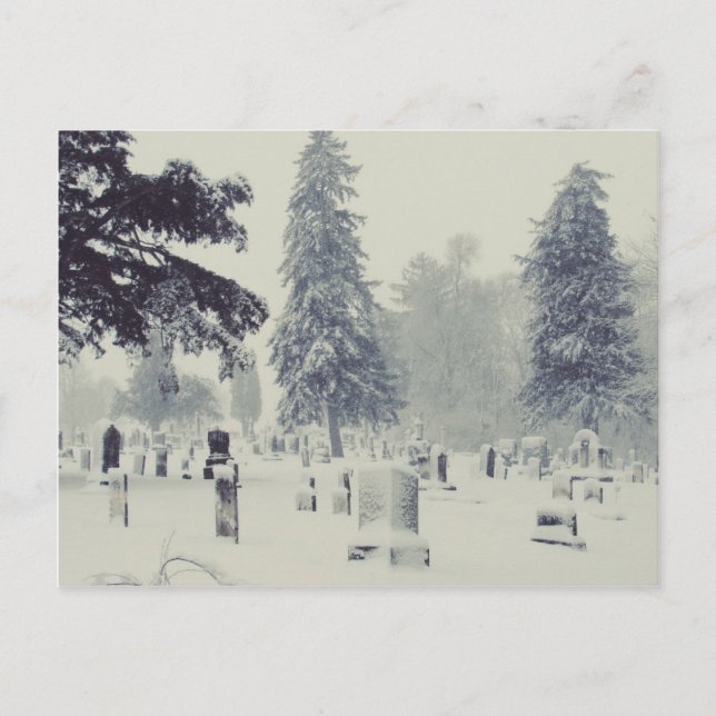 Carte Postale Cimetière d'hiver (Devant)