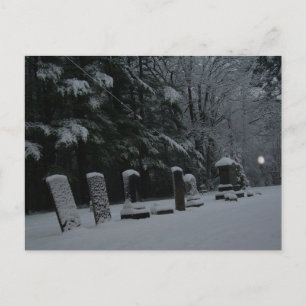 Carte Postale Cimetière d'hiver avec orbe