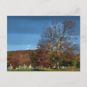 Carte Postale Cimetière en automne