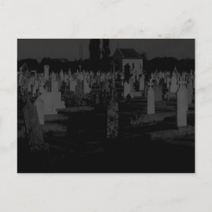 Carte Postale Cimetière gothique de Halloween Pierres tombales