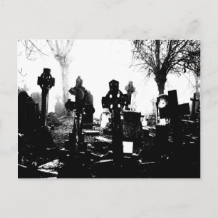 Carte Postale cimetière gothique déplaisant