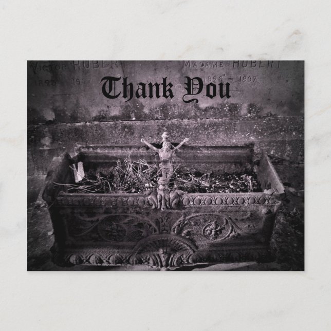 Carte Postale Cimetière gothique Merci (Devant)