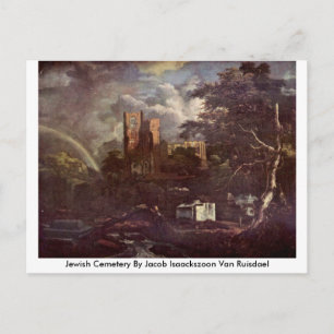 Carte Postale Cimetière Juif Par Jacob Isaackszoon Van Ruisdael