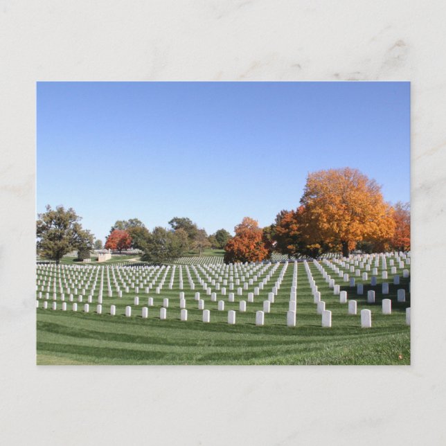 Carte Postale Cimetière Leavenworth Kansas à l'automne (Devant)