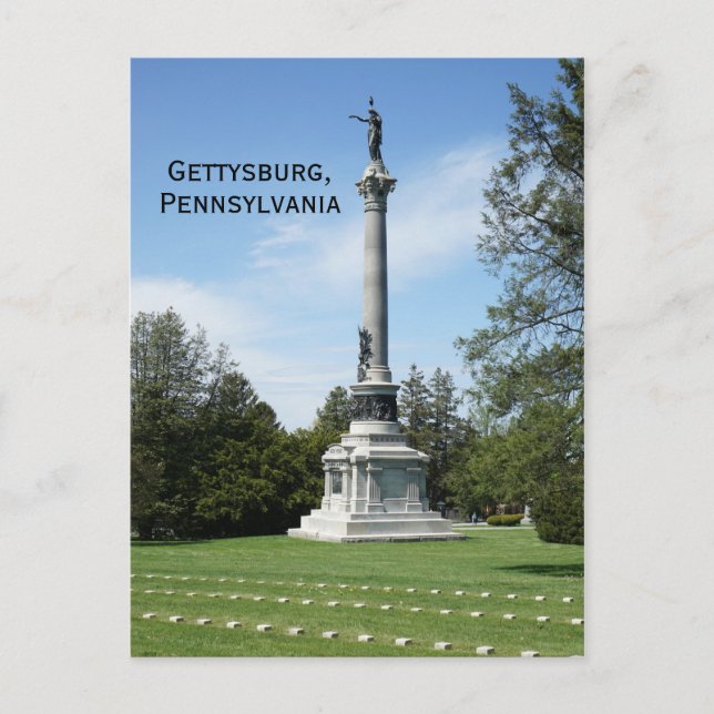 Carte Postale Cimetière national de Gettysburg (Devant)