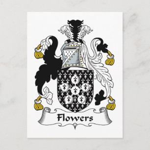 Carte Postale Cimier de famille de fleurs