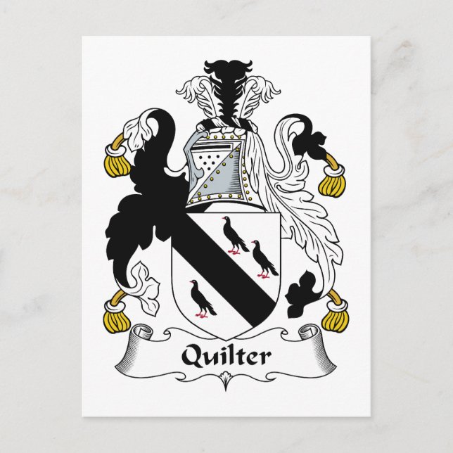 Carte Postale Cimier de la famille Quilter (Devant)