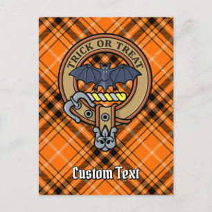 Carte Postale Cimier d'Halloween sur Tartan