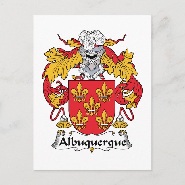 Carte Postale Cimier familial d'Albuquerque (Devant)