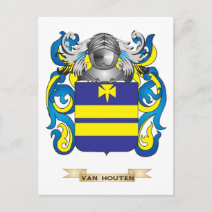 Carte Postale Cimier familial Van Houten (Armoiries)
