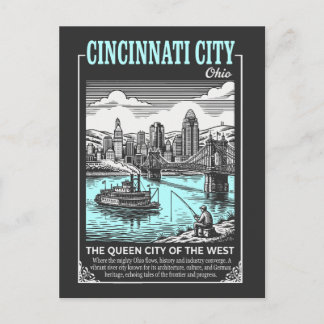 Carte Postale Cincinnati City Ohio The Queen City of The West