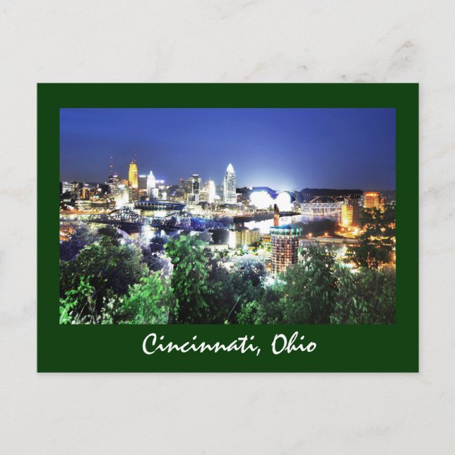 Carte Postale Cincinnati, Ohio, la Queen City. (Devant)