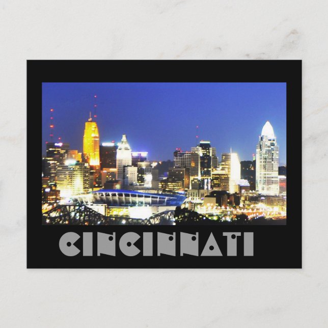 Carte Postale Cincinnati, Ohio, la Queen City. (Devant)