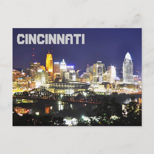 Carte Postale Cincinnati, Ohio, la Queen City. (Devant)