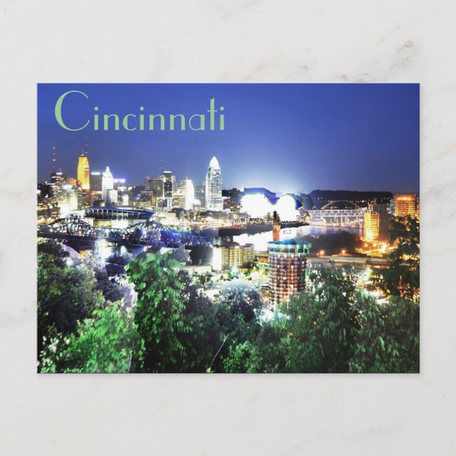 Carte Postale Cincinnati, Ohio, la Queen City. (Devant)