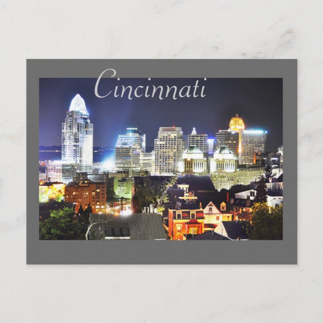 Carte Postale Cincinnati, Ohio, la Queen City. (Devant)