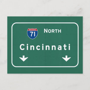 Carte Postale Cincinnati Ohio oh Autoroute Interstate Freeway :