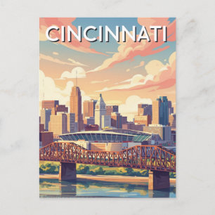 Carte Postale Cincinnati Ohio Paysage Urbain Voyage