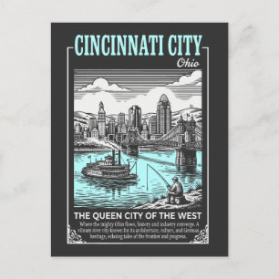 Carte Postale Cincinnati Ville Ohio La Ville Reine de l'Ouest