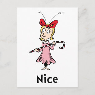 Carte Postale Cindy Lou Who Canne de bonbons