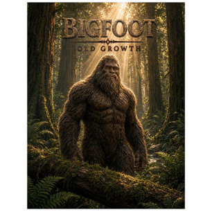 Carte Postale Cinéma sombre de la vieille forêt de Bigfoot