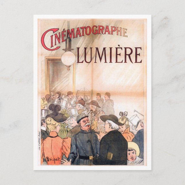 Carte Postale Cinématographe Lumière (1896) Henri Brispot (Devant)