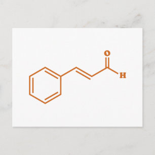 Carte Postale Cinnamon Cinnamaldéhyde Formule chimique moléculai