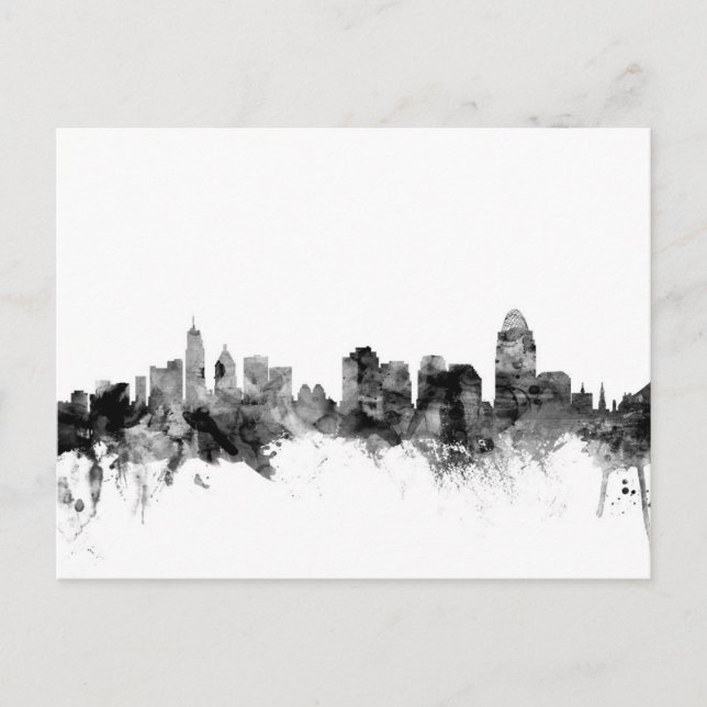 Carte Postale Cinnati Ohio Skyline (Devant)