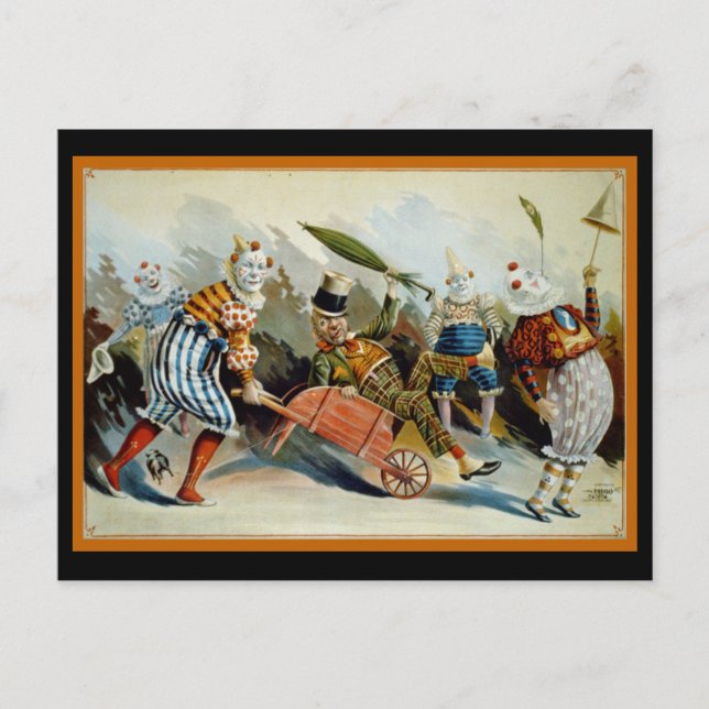 Carte Postale Cinq Clowns (Devant)