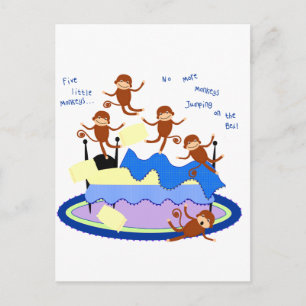 Carte Postale cinq petits singes