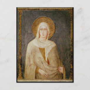 Carte Postale Cinq Saints, détail de Saint Clare