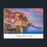 Carte Postale Cinque Terre Italie<br><div class="desc">Beau coucher de soleil dans Cinque Terre</div>