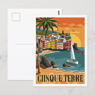 Carte Postale Cinque Terre Italie Célèbre Vintage voyage Place